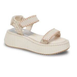 NWT DOLCE VITA Ivory Leather Debra Sandals Size 9.5